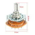 thumbnail image 2 of 3P4T 3 Pole 4 Position Selectable 1 Deck Band Selector Rotary Switch, 2 of 5