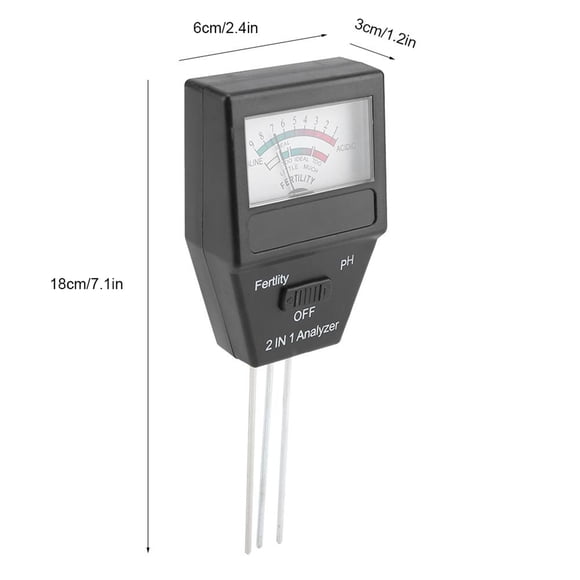 2 In 1 High Fertile Soil PH Tester Meter Soil Fertility Analyzer PH Value Meter For Garden Plant Flower