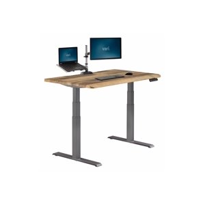Vari ComfortEdge Electric Standing Stand Up Desk Ergonomic Work and Gaming Table 48x30” Reclaimed Wood