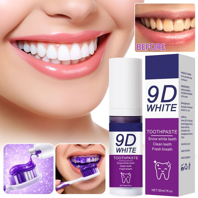 Pasta dental protectora y limpieza diaria. Cuidado bucal. Pasta dental. Corrector de color de dientes. Pasta dental para dientes amarillos. Pasta dental para dientes y encías. Pasta dental morada.
