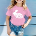 thumbnail image 2 of Chemises pour Tout-Petits Mode Décontractée Imprimé Col Rond Manches Courtes T-Shirt Filles Hauts Rose 8 Ans-9 Ans, 2 of 4