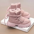 thumbnail image 4 of CAICJ98 Boy Girl Snow Boots Leather Water Resistant & Lightweight Ankle Boots with Memory Foam Cozy Non Slip Winter Boots Boys Girls (Toddler/Little Kid/Big Kid),10, 4 of 6