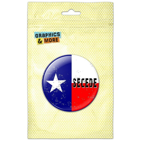 SECEDE Texas Flag Distressed Refrigerator Button Magnet