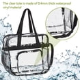 thumbnail image 5 of BadPiggies Large Capacity Clear Tote Bag with Handle, Adjustable Strap Durable PVC Crossbody Shoulder Bag Transparent Stadium Approved Gym Bag, 5 of 10