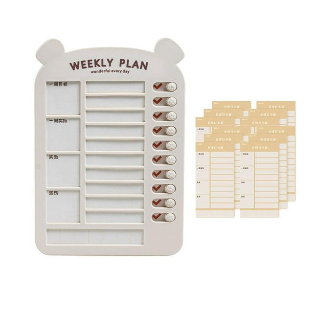 GUOOL Reusable List Board Daily Schedule Board Daily Task Planning Board Chart Planner Beige