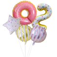 thumbnail image 1 of Globos De Cumpleaños De 32 Pulgadas, Decoración De Fiesta De Cumpleaños, Número De Donut, Juego De Globos De Estrellas Kearding HA047029-08, 1 of 1