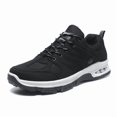 thumbnail image 2 of Men's Low-Top Lace-Up Hiking Shoes Mesh Spliced Upper Air Cushion Sole Rugged Outsole Outdoor Walking Sneakers, 2 of 6