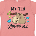 thumbnail image 4 of Inktastic My Tia Loves Me with Sloth and Hearts Boys or Girls Toddler T-Shirt, 4 of 5