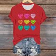 thumbnail image 2 of Otvok Womens Valentine'S Day Printed Short Sleeve Tops Plus Size Round Neck Shirt, 2 of 6