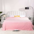 thumbnail image 7 of MOSHU Pink Double-Sided Sherpa Polyester Flannel Bed Blanket, Queen - Reversible, 7 of 7