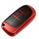 thumbnail image 1 of Funda remota Unique Bargains 3 botones Dodge Challenger Patrón de fibra de carbono Rojo, 1 of 7