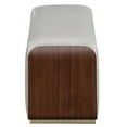 thumbnail image 4 of Houston Velvet Accent Bench - Porcini/Walnut, 4 of 6