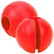thumbnail image 4 of 2 uds empuñaduras de mancuerna redondas gruesas de silicona adaptador de mancuernas bolas agarre de mancuerna bola de envoltura de mano rojo, 4 of 5