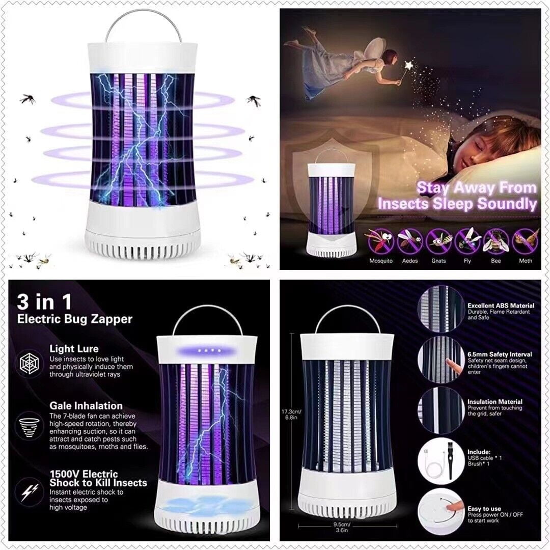 AICase Electric Insect Killer Zapper Mosquito Killer Lamp LED Light Fly Bug Trap