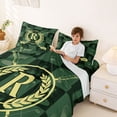 thumbnail image 3 of Catabedysis Sport Theme Monogram A King Sheets For Boys,Boys Golf Ball Cart Bedding,4-Piece,1 Flat Sheet, 1 Fitted Sheet and 2 Pillowcases, 3 of 6