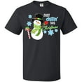 thumbnail image 3 of Inktastic Just Chillin' This Christmas Fun Snowman in Top Hat T-Shirt, 3 of 5