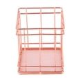 thumbnail image 1 of Rose Gold iron storage basket Home Garden Pink Desk Office Accessories,B, 1 of 7