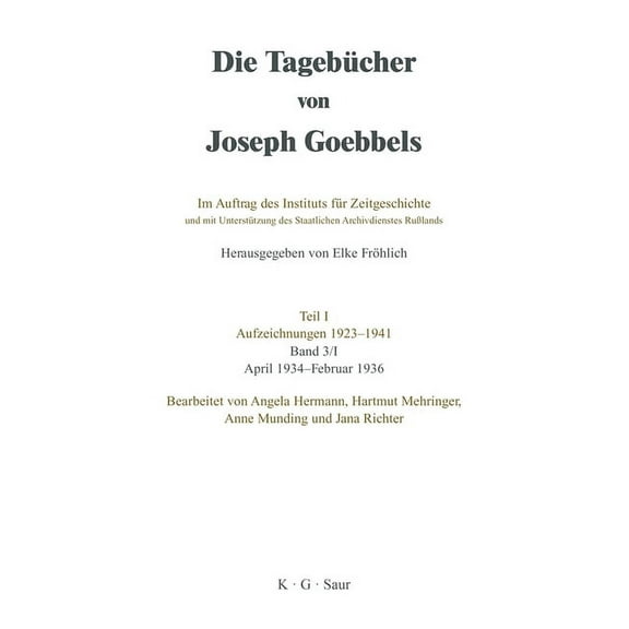 April 1934 - Februar 1936, (Hardcover)