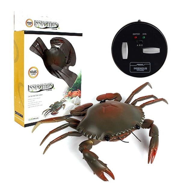 Juguete de cangrejo eléctrico con control remoto, juguete RC con forma de cangrejo simulado con luz