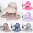 thumbnail image 3 of Sombrero de visera plegable para mujer, gorra de visera ancha enrollable, para playa y verano, 1 unidad, 3 of 4