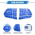 thumbnail image 4 of Unique Bargains 13 Pcs Car Interior Steering Wheel Switch Button Decor Cover Trim Compatible for Toyota Highlander 2020-2022, Durable Aluminum Alloy Blue, 4 of 7