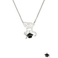 thumbnail image 2 of Delight Jewelry Silvertone 3-D Graduation Hat Silvertone Dream Big Pendant Necklace, 25", 2 of 4
