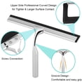 thumbnail image 2 of Escobilla de Ducha Escobilla de Ducha Escobilla de Ducha de Acero Inoxidable con Soporte de Pared Sin Perforaciones para Baños, Espejos, Ventanas de Autos, Cocinas, Azulejos brillar Electrónica, 2 of 5