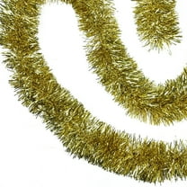 Artificial Shiny Tinsel Christmas Garland - 25' x 3" - Gold
