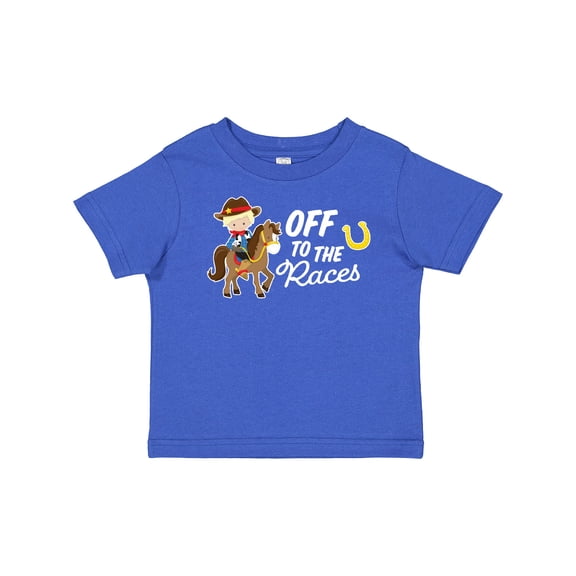Inktastic Off to the Races with Cowboy on Horse Boys Baby T-Shirt