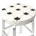 thumbnail image 3 of Fotbe Maple plaid Stool Covers Round,Waterproof Round Bar Stool Covers Bar Chair Covers Washable Stool Cushion Slipcover for 12-14 Inch Chair-12 inch, 3 of 7