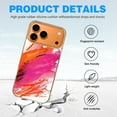 thumbnail image 4 of Case For Apple iPhone Air / 17 Pro / 17 Pro Max Series Case, Slim Thin Transparent Flexible Clear TPU Shockproof Phone Case For iPhone 17 Series, hot pink and orange, brush strokes, 4 of 6