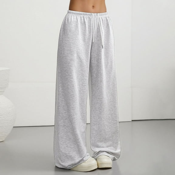 Hauaitttt Women's Graphic Baggy Pants Drawstring High Waisted Baggy Sweatpants with Pocket Streetwear Pants Jumpsuit for Women Casual Business Casual Pants for Women with Pockets Womens Pant Suits