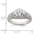 thumbnail image 2 of 925 Sterling Silver Cubic Zirconia Antique Look Ring, 2 of 2