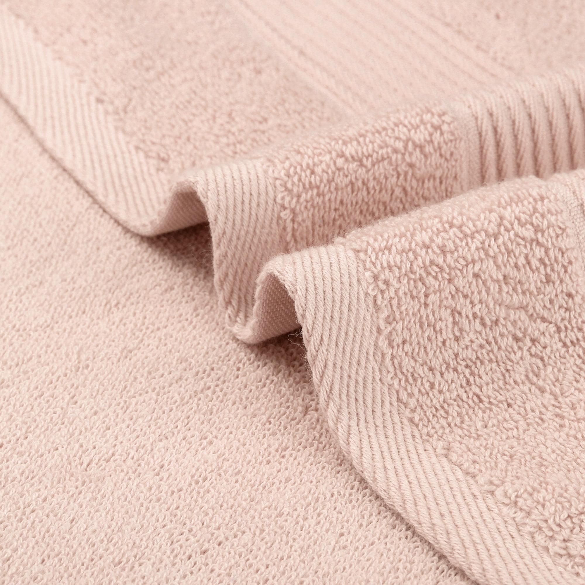 Unique Bargains Striped Pattern Cotton Hand Towels Highly Absorbent and Quick Dry Towels Pink 2