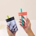 thumbnail image 4 of Steadline 15oz Mini Travel Coffee Cup - BPA-Free Plastic Tumbler with Reusable Straw, Portable Insulated Drinkware for Hot Cold Beverages, Compact Design for Office Commute, 4 of 4