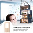 thumbnail image 2 of Dollhouse Solid Wood Door Models Miniature Door Model Wooden Door Model Khaki Wooden Door Craft Miniature Door Decor, 2 of 6