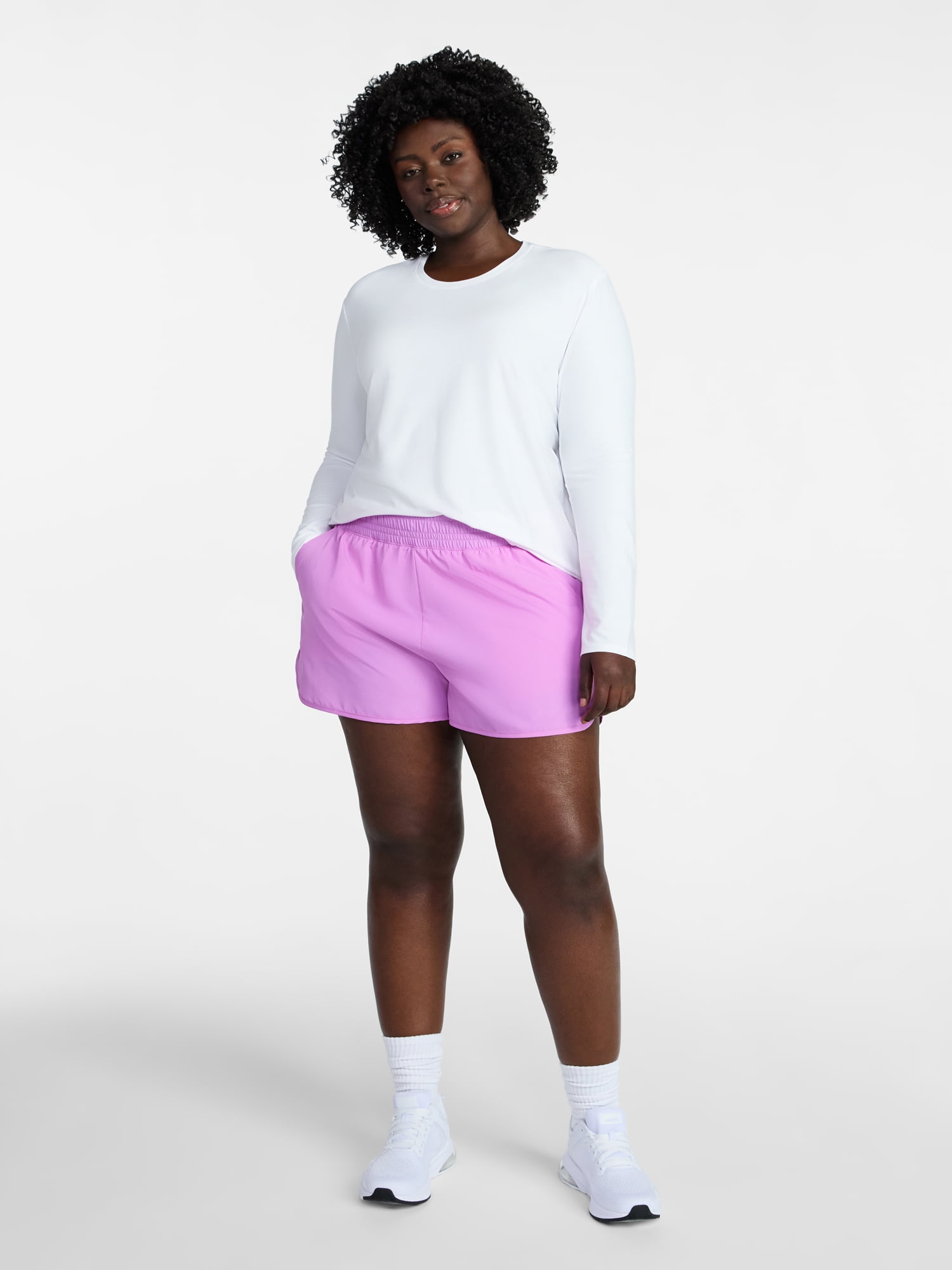 Athletic Works Women's ButterCore Tee with Long Sleeves, Sizes XS-XXXL