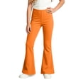 thumbnail image 2 of HAJWOH Fall Winter Flare Pants for Girls Flare School Uniform Pants Elastic Waist Dress Pant School Outfits For Teen Girls Kids, 2 of 5