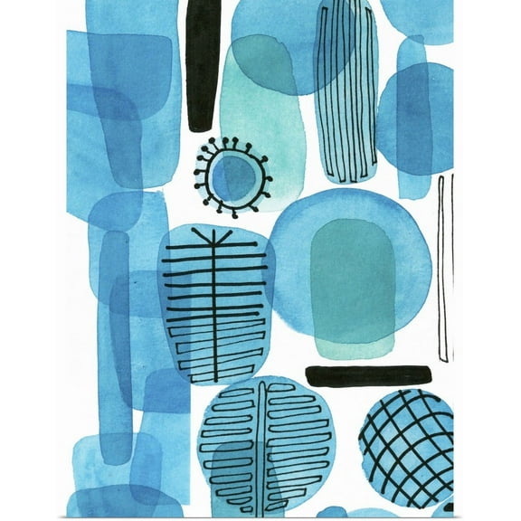 Great BIG Canvas | "Mod Orbit I" Art Print - 18x24