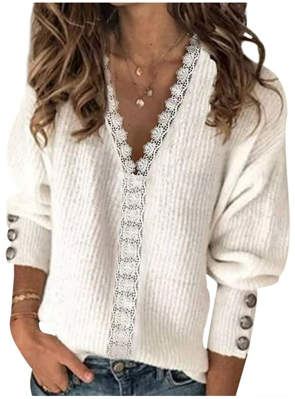 Women's White Sweaters