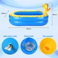 thumbnail image 2 of 170 * 103 * 90cm/ 67 * 41 * 35in Large Inflatable Swimming Pool for  Cute Dinosaur Sprinkler Pool  Playing Pad Summer   Kiddie Pool for Outdoor Backyard, 2 of 7