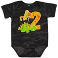 thumbnail image 3 of Inktastic Happy Dinosaur Second Birthday-green Boys or Girls Baby Bodysuit, 3 of 5