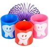 1.4 Assorted Tooth Coil Plastic Spring Slinky 12 Pieces Dental Rewards, Easter Baskets Fillers, Piata, Stocking Stuffers, Teacher Supplies, Gift Ideas, Science Class, Novelty, Stress Reliever