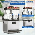 thumbnail image 3 of Commercial Slushie Machine - 1000W 30L Tanks Commercial 110V Slushy Maker Machine 304 Stainless Steel Margarita Machines Efficient Cooling The Ideal Slushie Machine for Bars Cafes Restaurants, 3 of 7