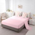 thumbnail image 3 of Catabedysis Flowers Monogrammed Print 7-Piece King Bedding,Initial Letter Q King Bed in a Bag,Pink Reversible For Girls, 3 of 7