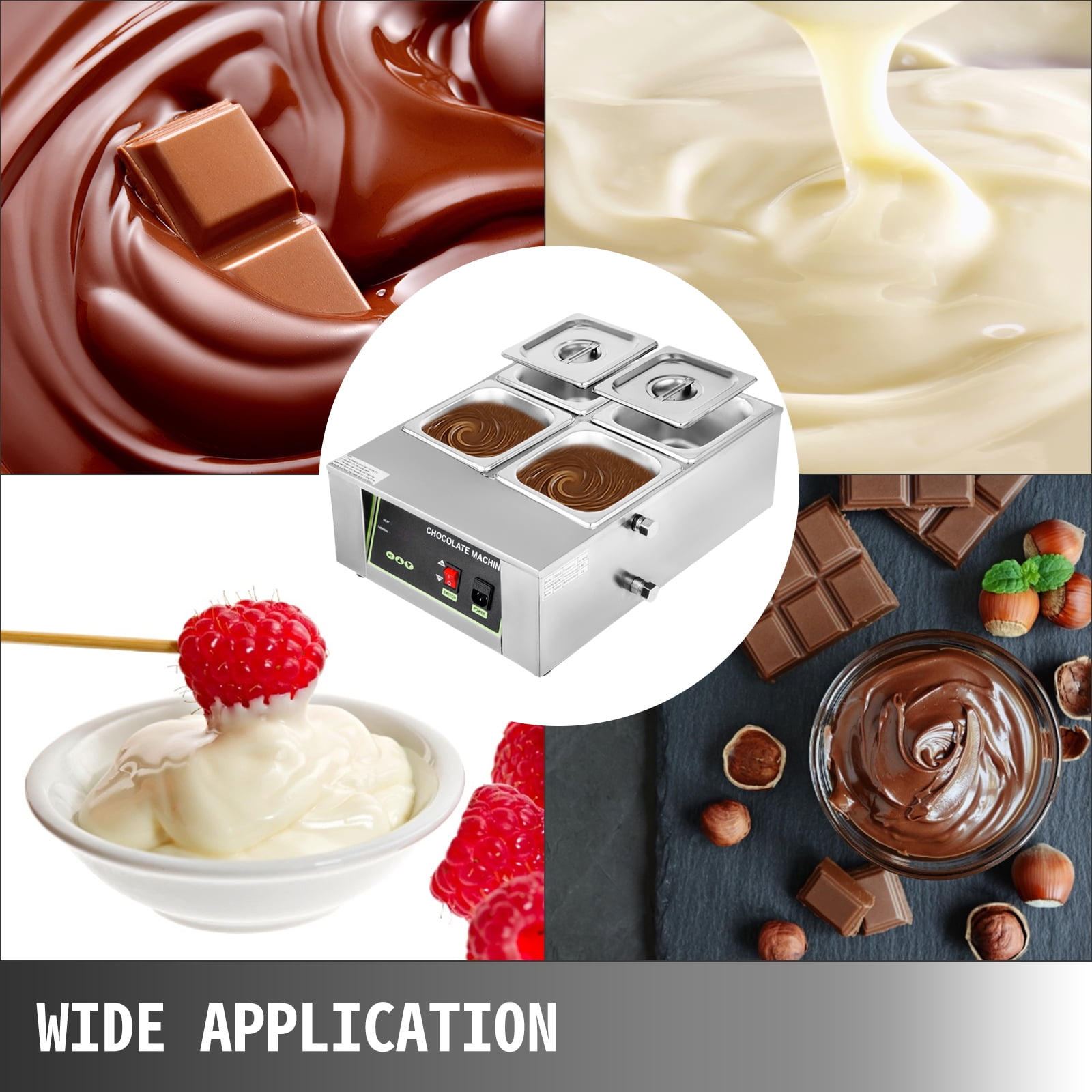 WICHEMI Chocolate Melting Pot Commercial Chocolate Tempering