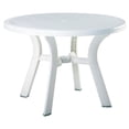 thumbnail image 3 of Ensemble de 5 Pcs Table de Patio Ronde en Résine de 42 Pouces et 4 Chaises en Résine, Blanc, 3 of 4