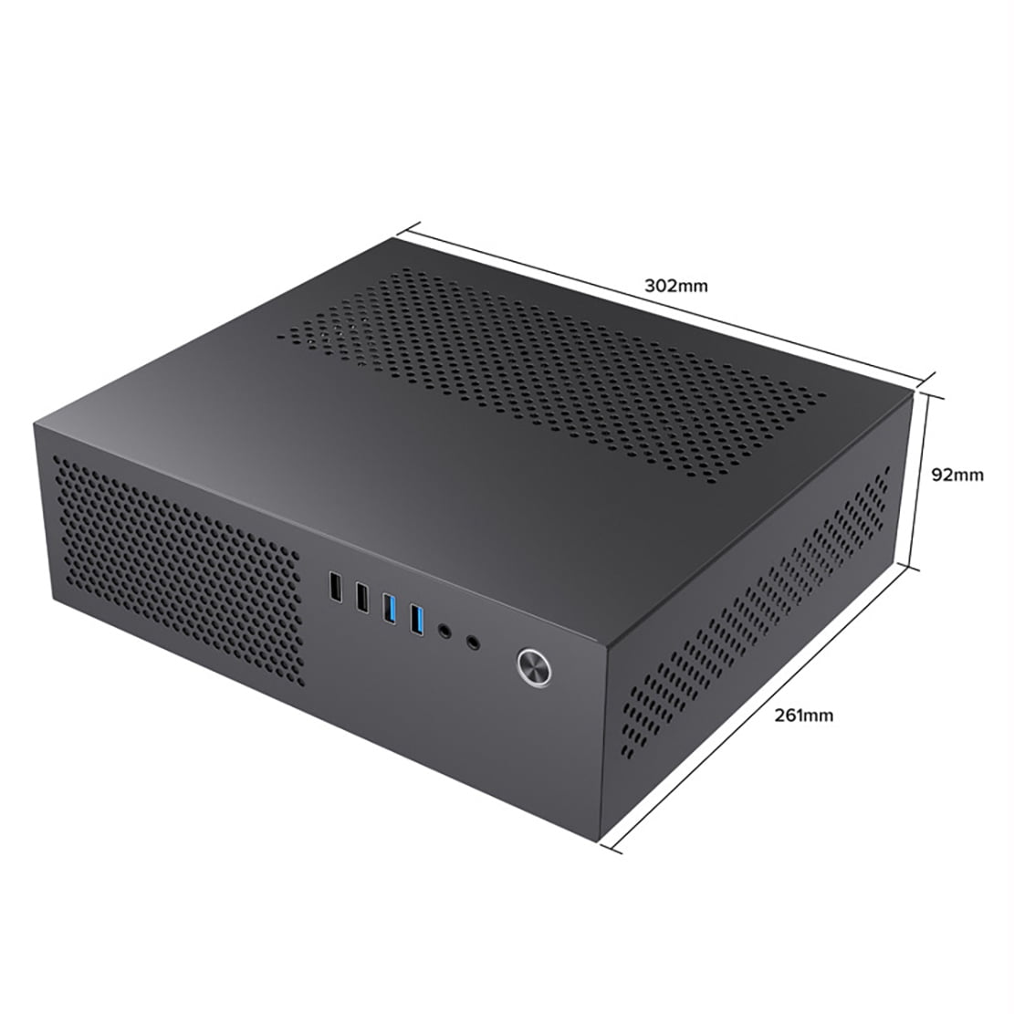 SKTC A10 Mini Desktop HTPC Computer Case for MATX24X24 Motherboard Small 1U 7.3L Computer Case,1 x HTPC Computer Case 1 x USB cable 1 x Switch line 1 x screw pack,Black