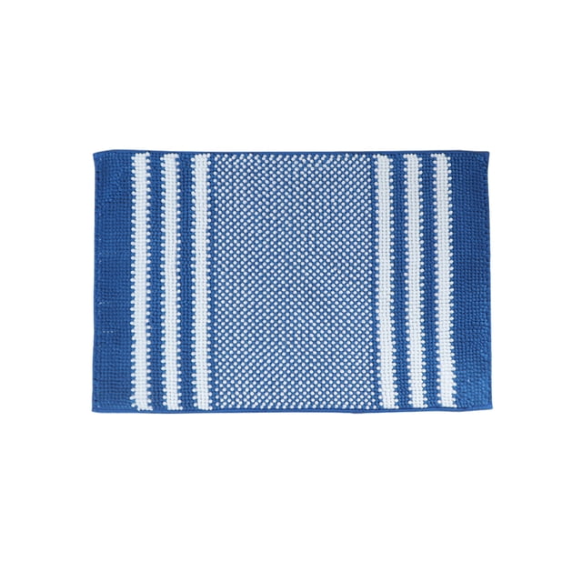 Wosthever Alfombra de la colección Classic - Absorción rápida y fuerte Textura Absorbente artesanal exquisito Juegos de accesorios de baño Azul