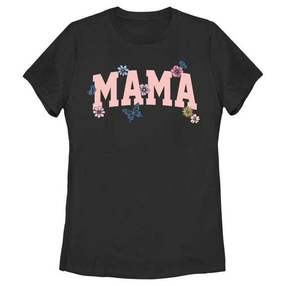 Women's Lost Gods Floral Butterfly Mama Graphic T-Shirt